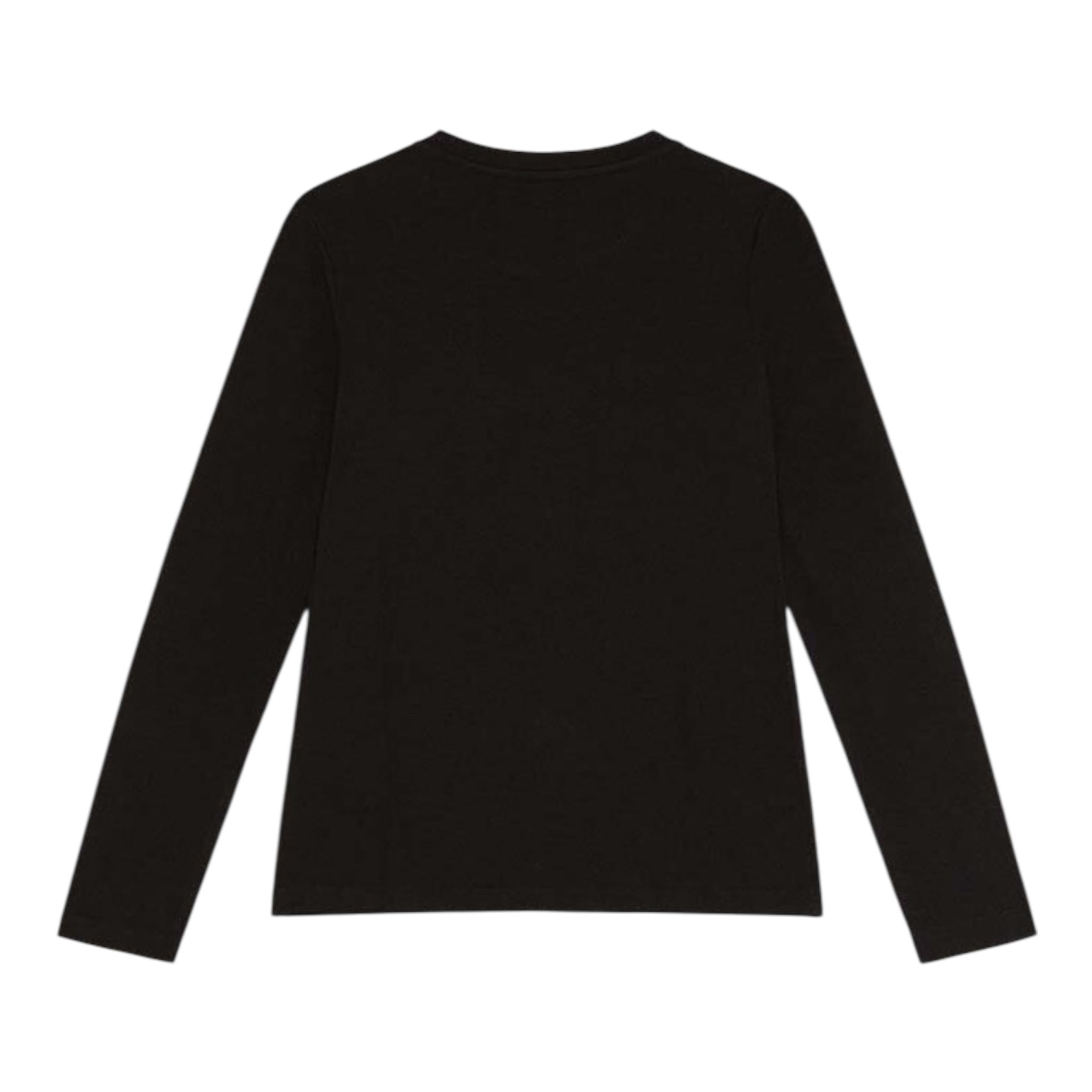 Patrizia Pepe Shirt Girocollo Tinta Unita con Brillantini per Bambina 7M0752 NERO PATRIZIA PEPE 