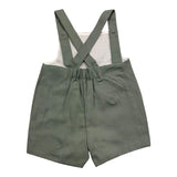 La Stupenderia Solid Green Overalls For Newborns