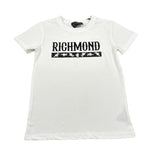 John Richmond T-Shirt Girocollo Tinta Unita con Stampa per Bambino RBP26088TS BIANCO JOHN RICHMOND 