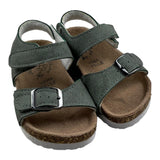 Colors Of California Solid Color Sandals With Contrast Sole Green For Newborn