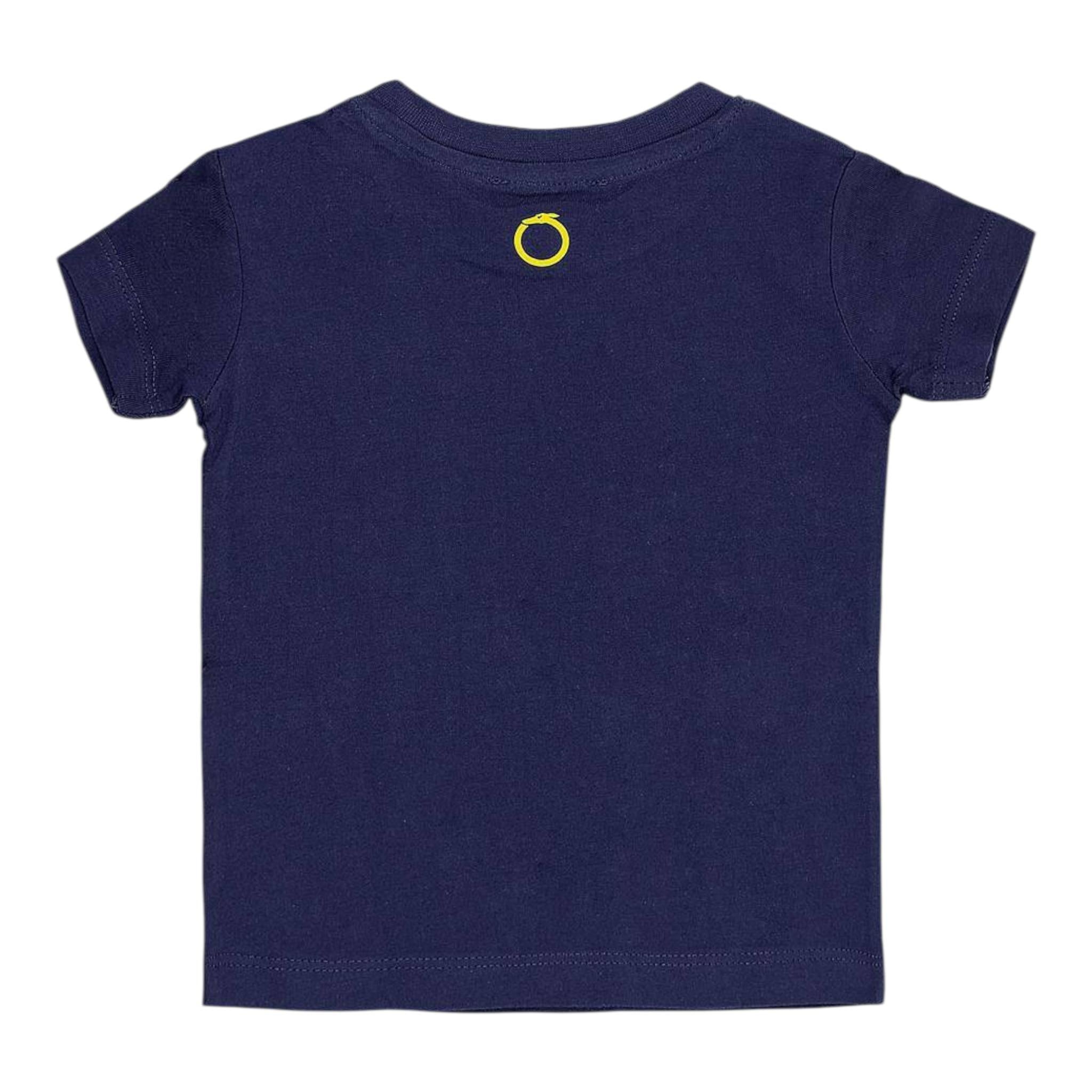 Trussardi T-Shirt Girocollo Tinta Unita con Logo per Neonato TIP24069TSX BLU TRUSSARDI 