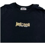 Just Cavalli T-Shirt Girocollo Tinta Unita con Logo per Neonato JIP26035CJ NERO JUST CAVALLI 