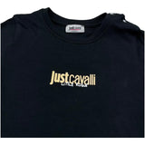 Just Cavalli T-Shirt Girocollo Tinta Unita con Logo per Neonato JIP26035CJ NERO JUST CAVALLI 