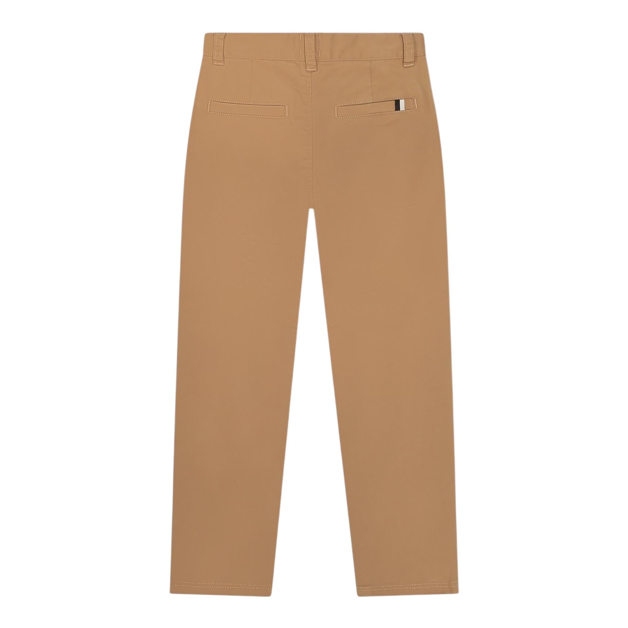 Boss Pantalone tinta unita con Girovita Regolabile Beige per Bambino J50673X BEIGE BOSS 
