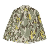 Aspesi Solid Color Shirt With Green Military Pattern For Boys