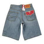 Levi'S Bermuda In Denim Tinta Unita con Girovita Regolabile per Bambino 8EK286X AZZURRO LEVI'S 