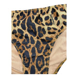 4Giveness 2-Piece Swimsuit Solid Color Spotted Triangle Briefs Brown for Girls