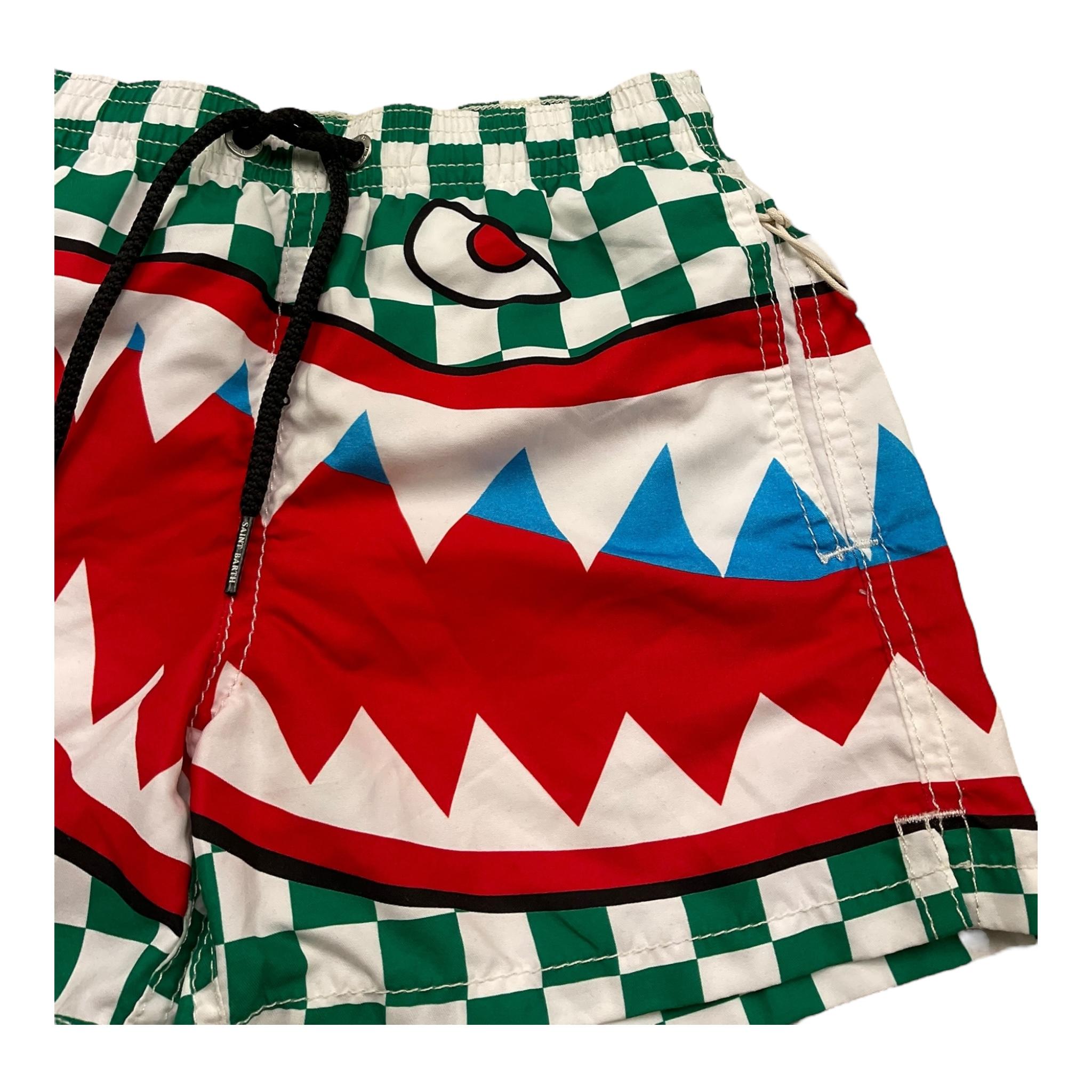 Saint Barth Costume Stampa Fantasia per Bambino HAITI BIANCO/VERDE SAINT BARTH 