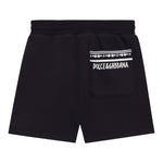 Dolce & Gabbana Bermuda In Tuta Tinta Unita con Logo per Bambino L4J1U6 BLU DOLCE & GABBANA 