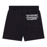 Dolce & Gabbana Bermuda In Tuta Tinta Unita con Logo per Bambino L4J1U6 BLU DOLCE & GABBANA 