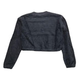 MET maglia girocollo tinta unita con stampa Nero per Bambina ME534 NERO MET 