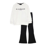 John Richmond Completo 2 Pezzi Felpa-Pantalone per Bambina RGA24117CJ BIANCO/NERO JOHN RICHMOND 