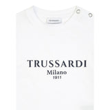 Trussardi T-Shirt Girocollo Tinta Unita con Stampa per Neonato TIP25011TSXX BIANCO TRUSSARDI 