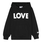 MOSCHINO felpa tinta unita con cappuccio e stampa Nero per Bambina HDF063 NERO MOSCHINO 