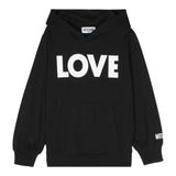 MOSCHINO felpa tinta unita con cappuccio e stampa Nero per Bambina HDF063 NERO MOSCHINO 