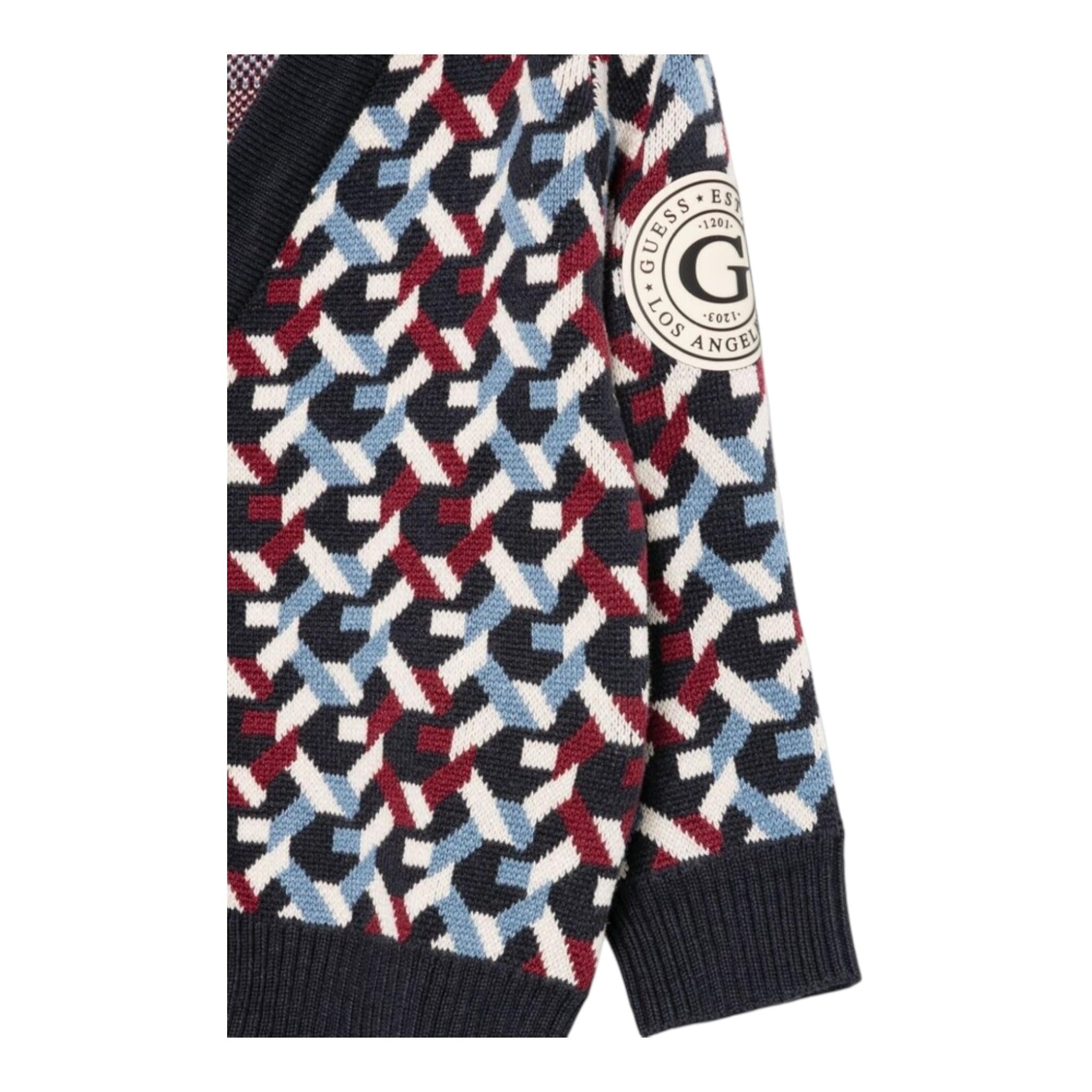 GUESS cardigan stampa fantasia scollo a v Blu per Neonato N4BR05Z3GV0N BLU GUESS 