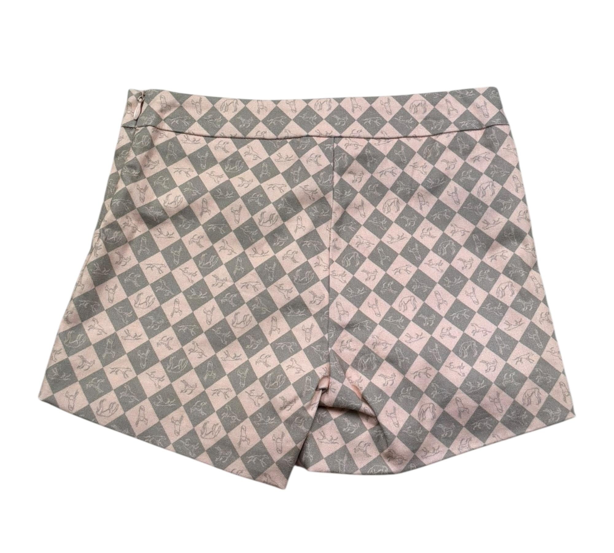 Trussardi Short Fantasia Quadri con Zip per Bambina TGP26057SH ROSA TRUSSARDI 