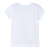 Mayoral T-Shirt Girocollo Tinta Unita con Stampa per Bambina 3014X BIANCO MAYORAL 