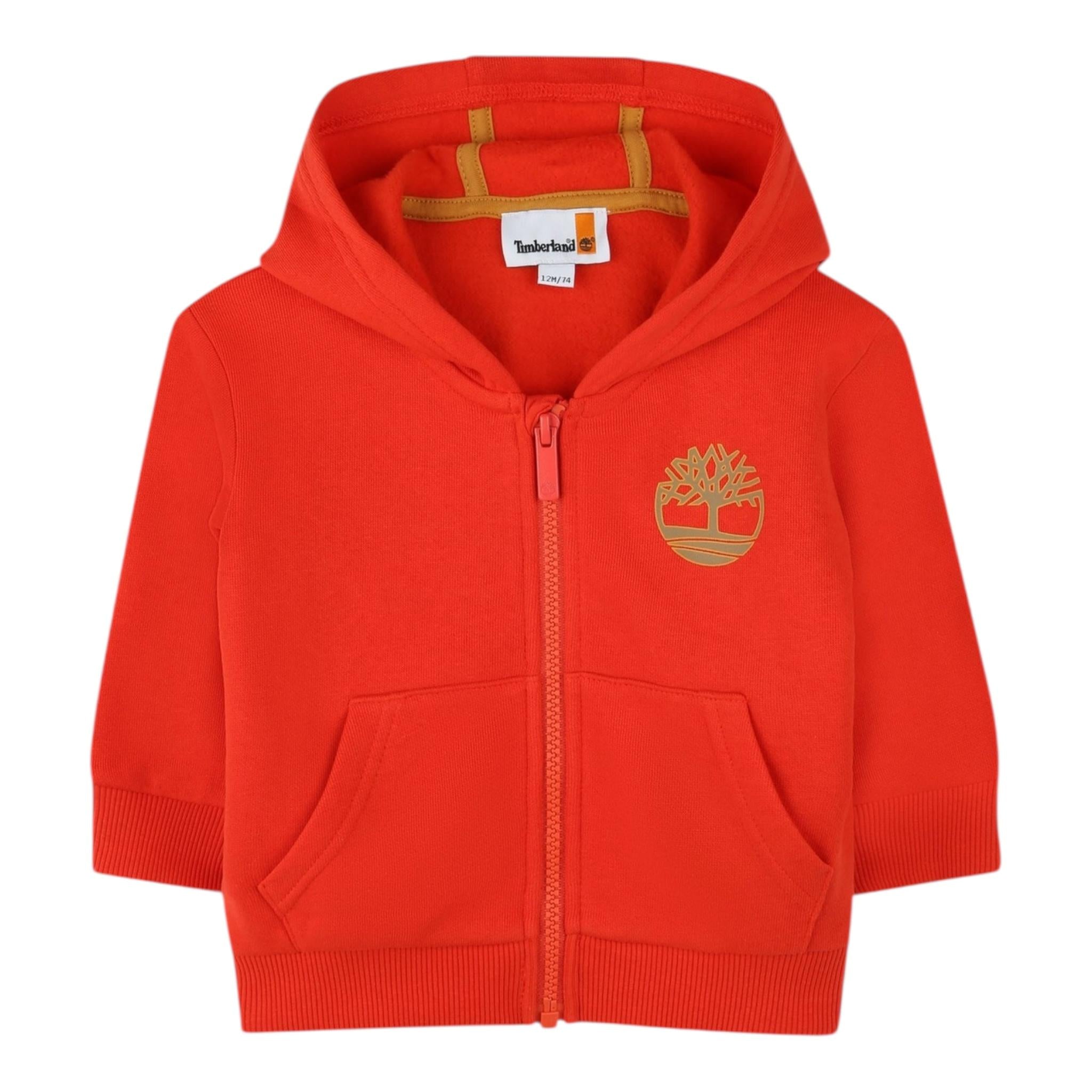 TIMBERLAND felpa con zip e cappuccio tinta unita Arancione per Bambino T60262J ARANCIONE TIMBERLAND 