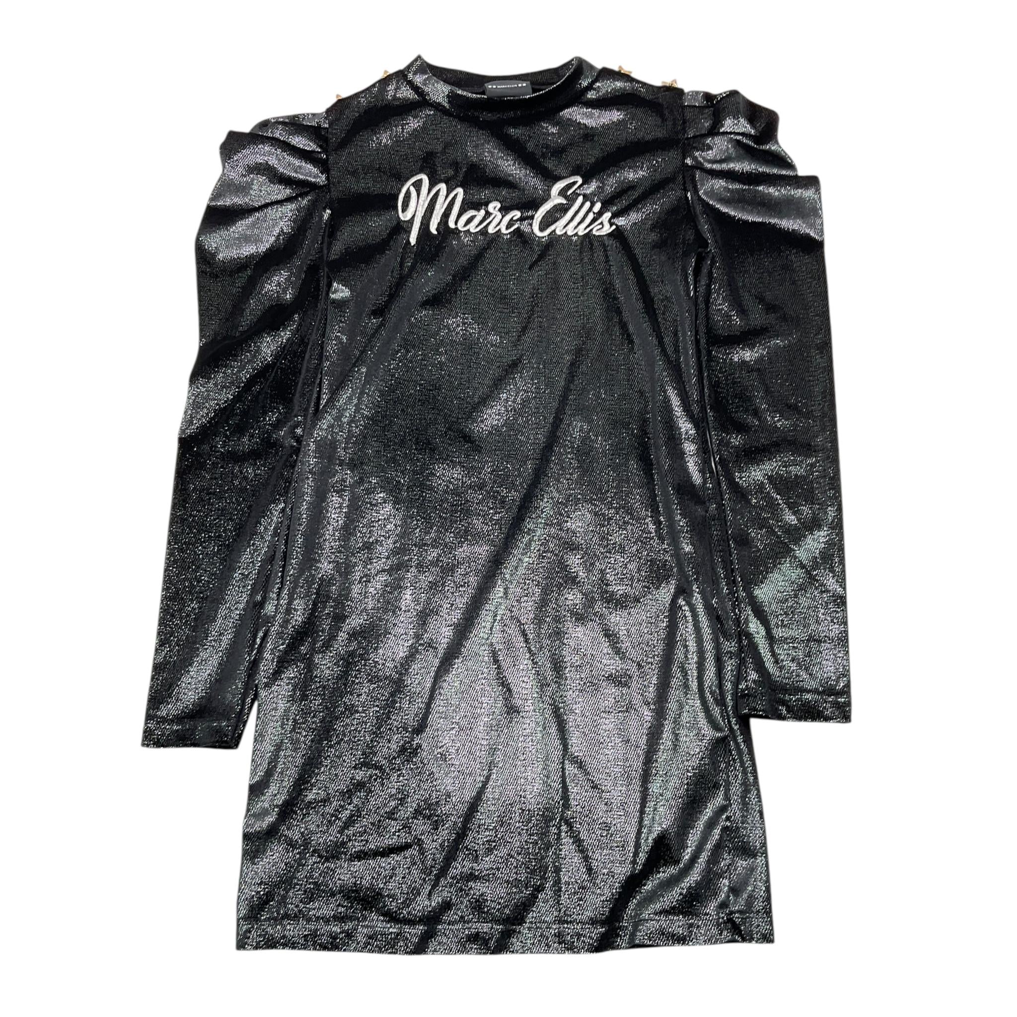 MARC ELLIS abito manica lunga tinta unita in velluto Nero per Bambina JMJDR00108X NERO MARC ELLIS 