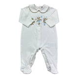 Le Bebe Tutina Manica Lunga Tinta Unita con Stampa per Neonato LBB5271 BIANCO LE BEBE 