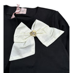 Mariuccia Cardigan tinta unita con Applicazione Nero per Bambina MBFW23G248 NERO MARIUCCIA 