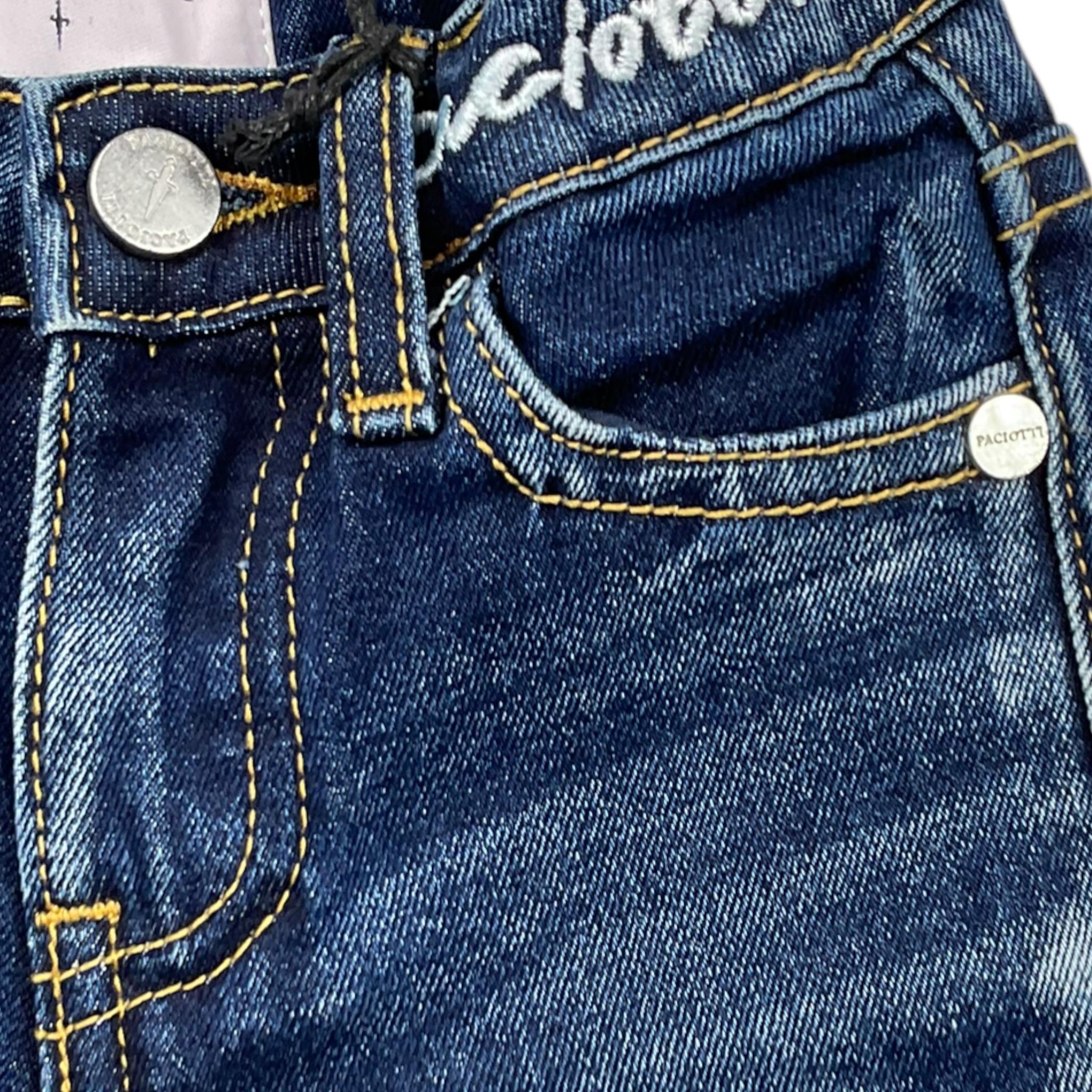 CESARE PACIOTTI jeans tinta unita con girovita regolabile Blu per Bambino PTP5362J BLU CESARE PACIOTTI 