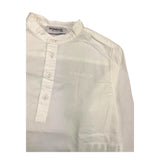 Dondup Long Sleeve Shirt Solid Color Korean Collar White For Boys