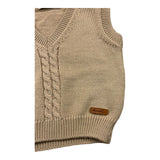 BARCELLINO gilet tinta unita con ricami Beige per Neonato 106518 BEIGE BARCELLINO 