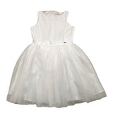 Fun &amp; Fun Solid Color Ceremony Dress With Armholes And White Tulle For Girls