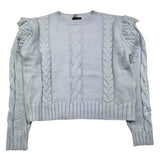 FUN & FUN maglia girocollo tinta unita cn frange Azzurro per Bambina FCJSW00049 AZZURRO FUN & FUN 