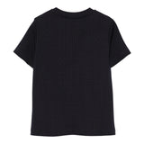 Balmain T-Shirt Girocollo Tinta Unita Logata per Bambino BW8R31X BLU BALMAIN 