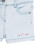 John Richmond Short In Denim tinta unita con Logo Azzurro per Neonata RIP25031SHXXXX AZZURRO JOHN RICHMOND 