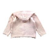 Bamboom+Babies Solid Color Button Up Sweater with Hood Pink for Baby Girl