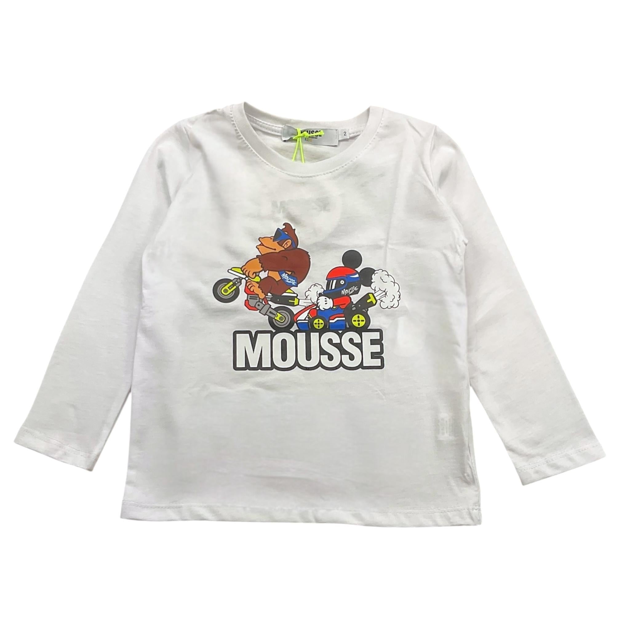 MOUSSE shirt girocollo tinta unita con stampa Bianco per Neonato HKTL370W BIANCO MOUSSE 