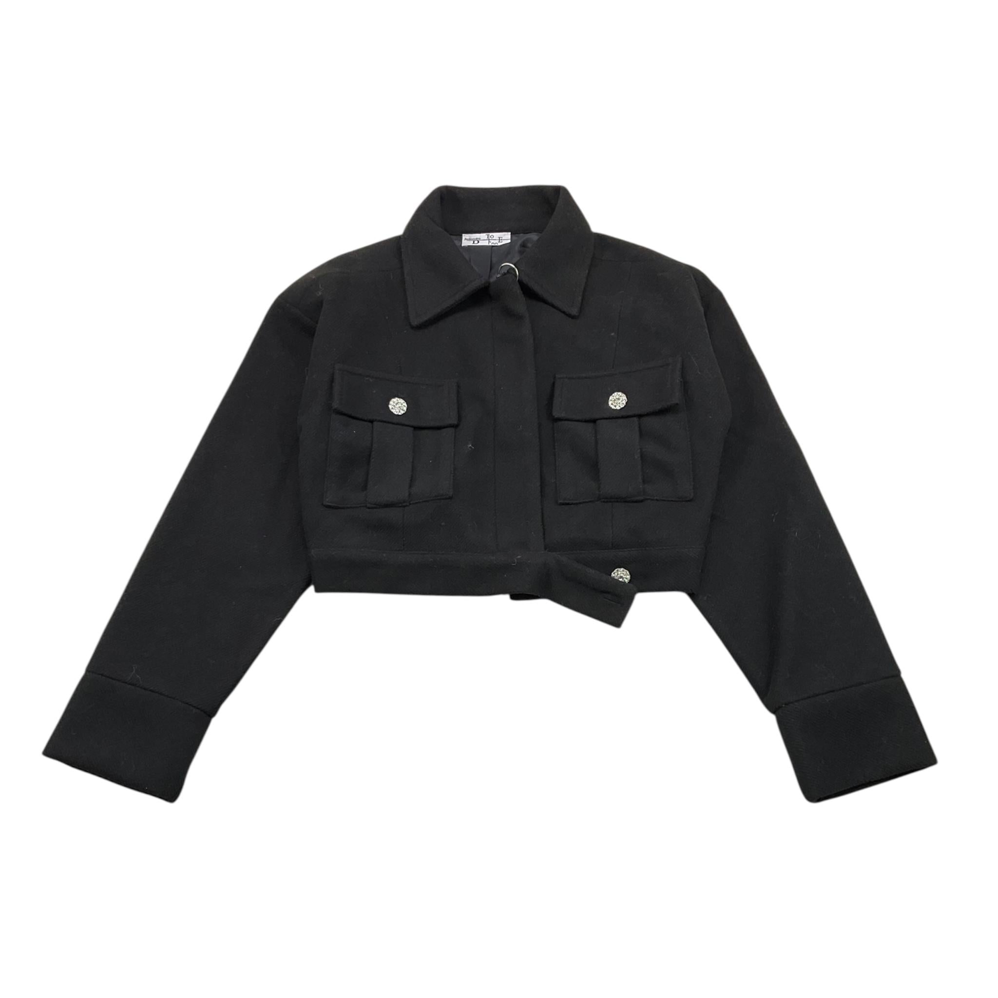 TO be too giubbino tinta unita con zip Nero per Bambina TBT2500 NERO TO be too 