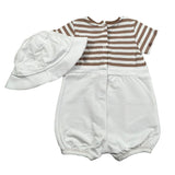 Mayoral Pagliaccetto Mezza Manica Bicolore con Cappello per Neonato 1606 PANNA MAYORAL 