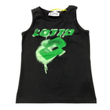 Lotto Solid Color Crew Neck Tank Top With Black Print For Girls