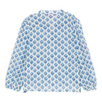 Saint Barth Camicia Manica Lunga Tinta Unita Fantasia Floreale per Bambina HRP002 BIANCO SAINT BARTH 