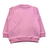 MOSCHINO felpa chiusa girocollo tinta unita con stampa in contrasto Rosa per Neonata M8F04Q ROSA MOSCHINO 