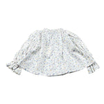 A' La Page Camicia Tinta Unita con Fantasia Fiori per Bambina AL27J BIANCO A' LA PAGE 