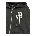 JOHN RICHMOND felpa con zip e cappuccio tinta unita con stampa Nero per Bambino RBA24020FE NERO JOHN RICHMOND 