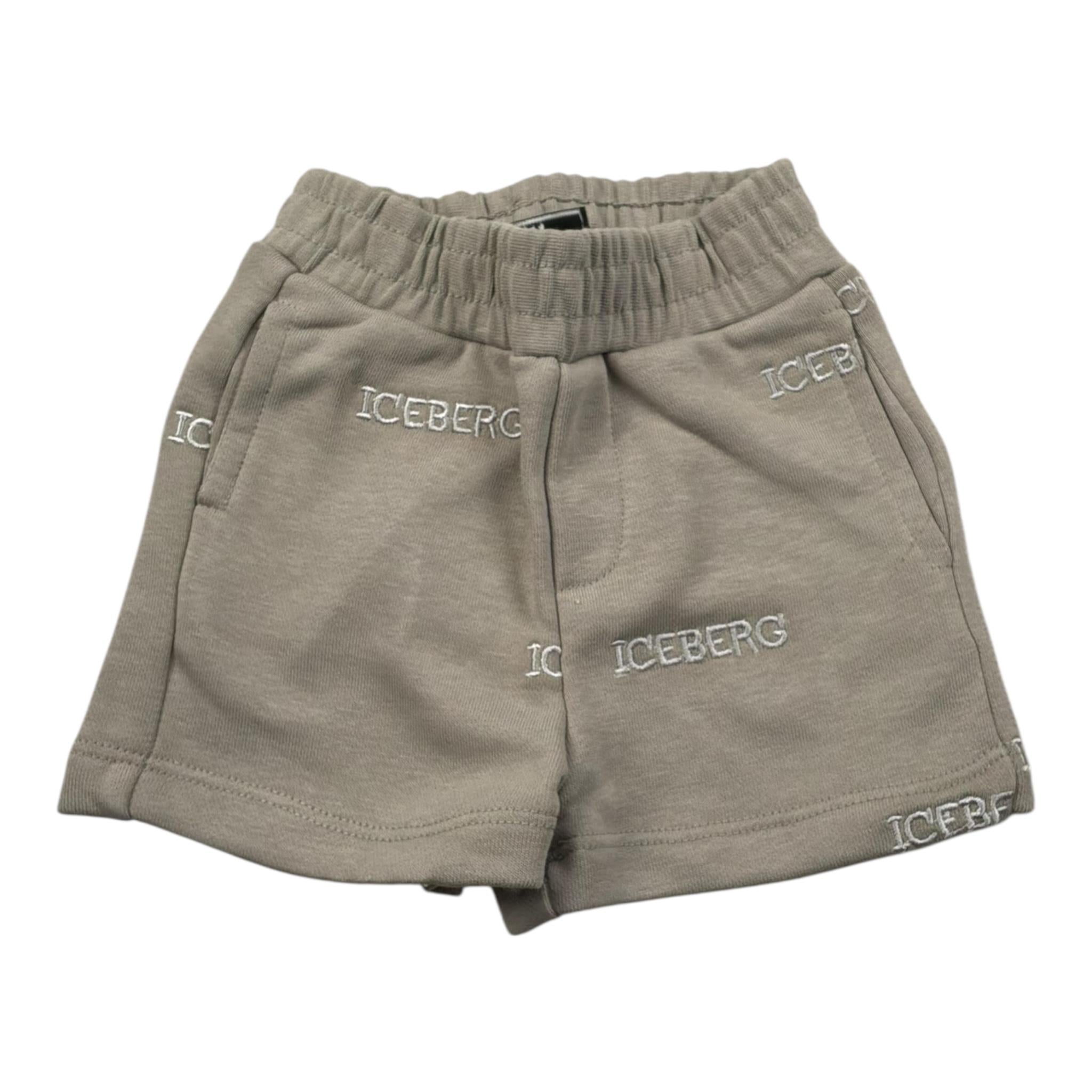 Iceberg Bermuda Tinta Unita con Ricami per Neonato BFICE5109B BEIGE ICEBERG 