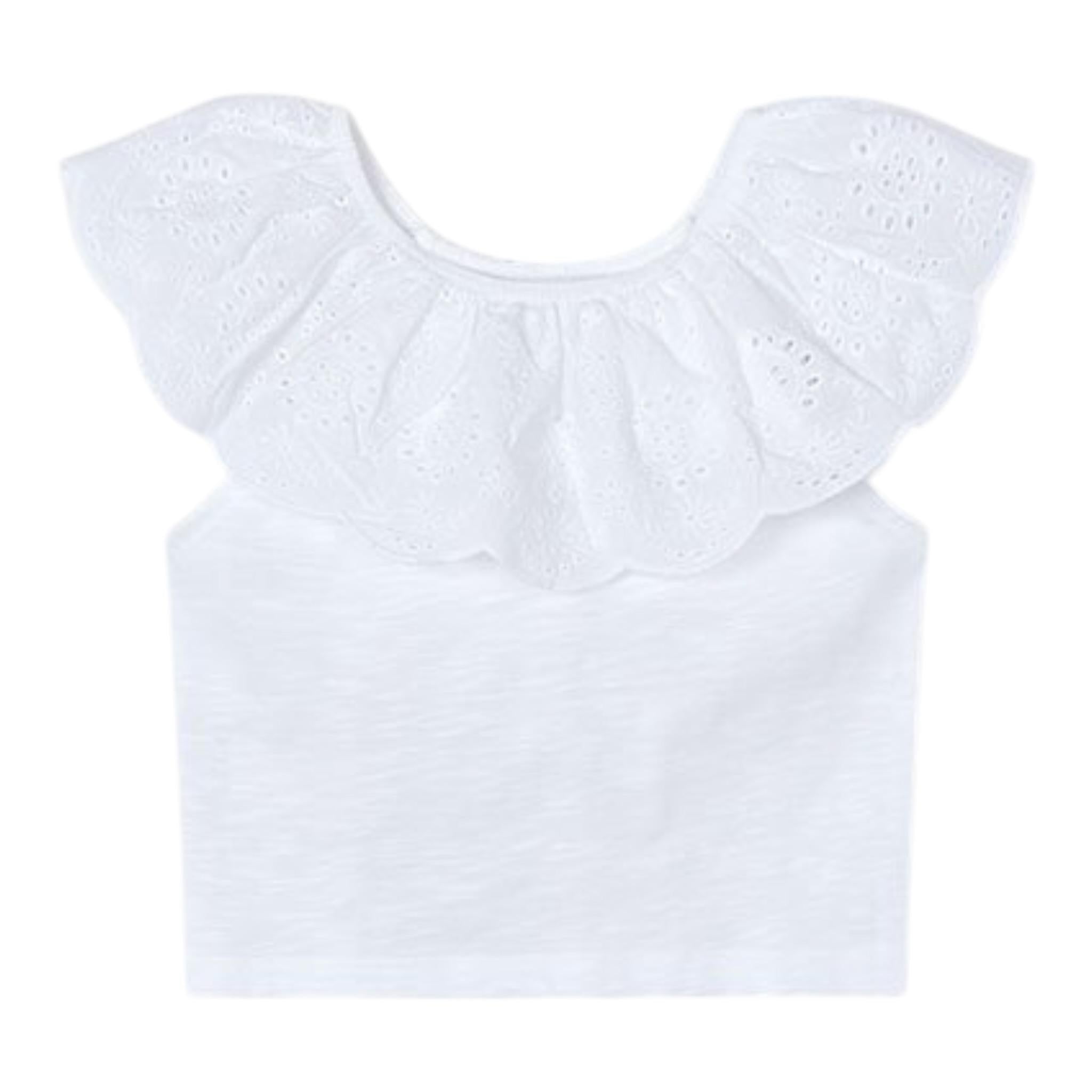 Mayoral Top Tinta Unita con Scollo A Barca per Bambina 3012X BIANCO MAYORAL 