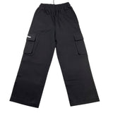 DISCLAIMER pantalone tinta unita con elastico in vita modello a palazzo Nero per Bambina 24IDK58303 NERO DISCLAIMER 