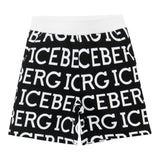 Iceberg Bermuda In Fleece Logo Prints Black For Newborn
