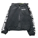 Disclaimer Plain Zip Up Hooded Jacket With Black Print For Boys