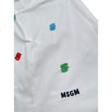 Msgm Abito Tinta Unita con Applicazioni per Bambina S5MSJGDR233 BIANCO MSGM 
