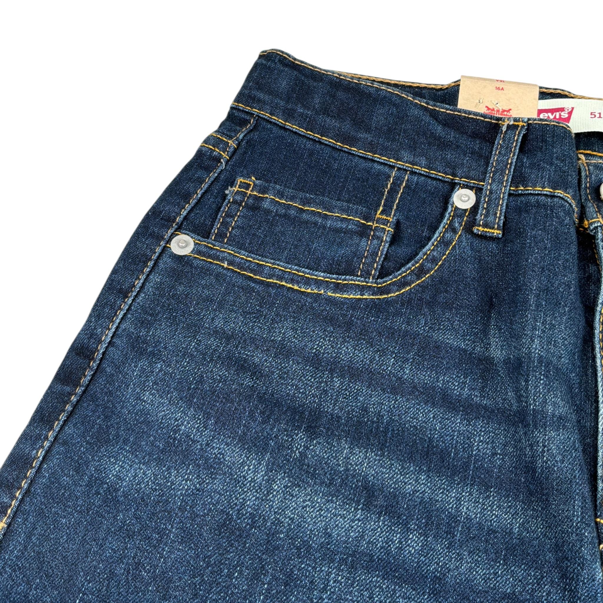Levi'S Jeans tinta unita con Girovita Regolabile Blu per Bambino 9E20088 BLU LEVI'S 
