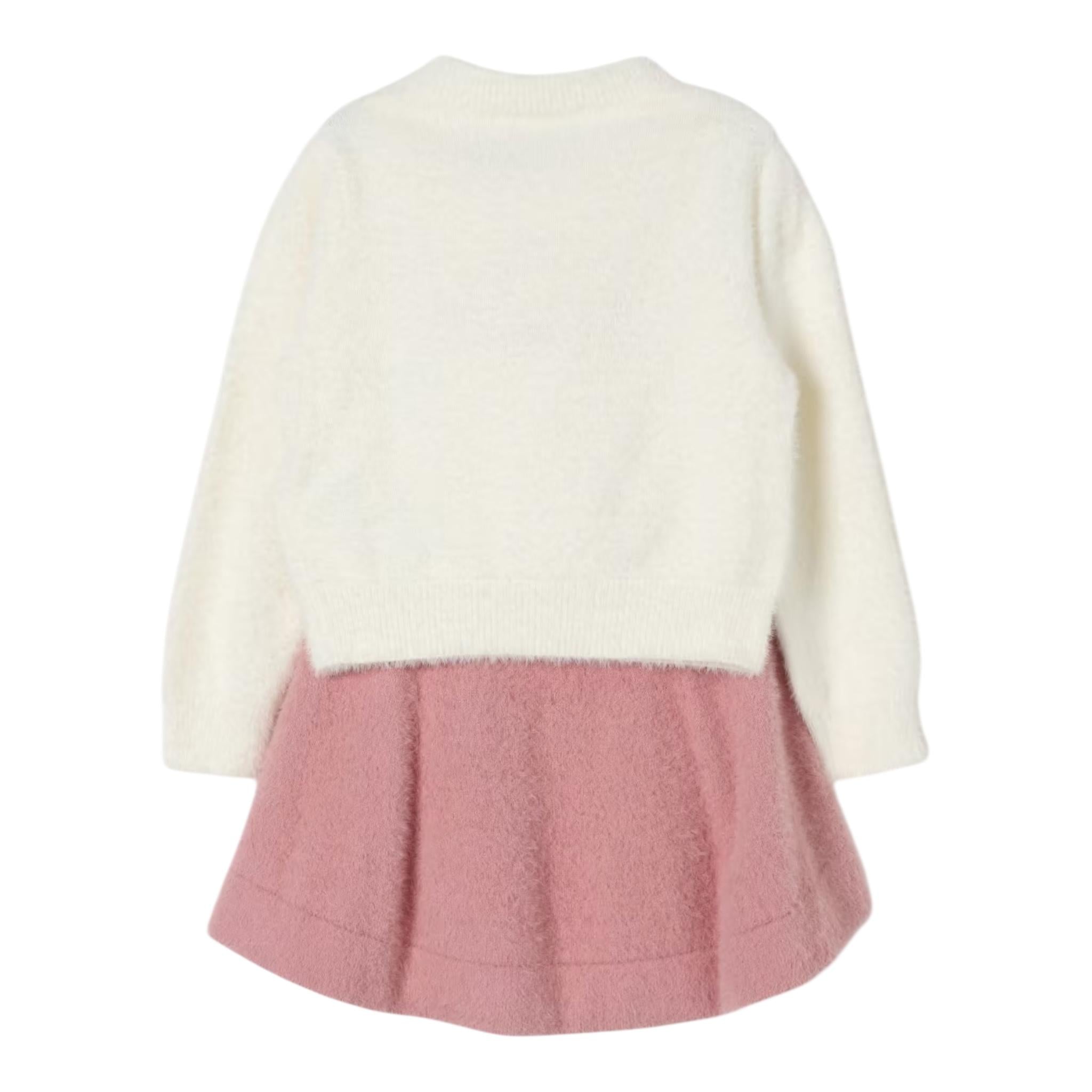 LIU JO completo 2pz maglia-gonna bicolore Bianco/rosa per Neonata KF4126XN BIANCO/ROSA LIU JO 